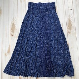 Full Length Midi Blue Skirt